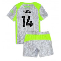 Stroje piłkarskie Manchester City Nico Gonzalez #14 Koszulka Trzeciej dla dzieci 2025-26 Krótki Rękaw (+ szorty)